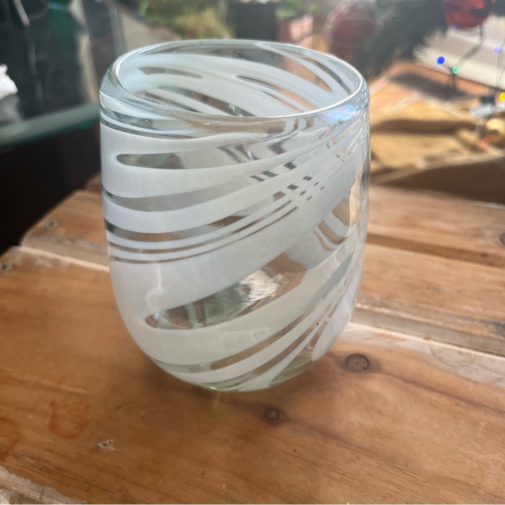 anthropologie Mexico swirl drinking glass